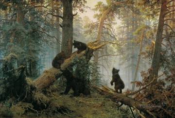 mañana en un bosque de pinos 1889 osos Pinturas al óleo
